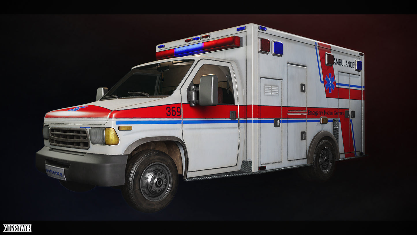 Vehicles - Ambulance - Premium - Drivable and Interactable