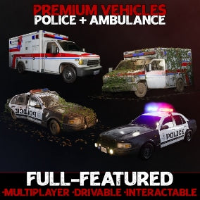 Emergency Vehicles - Premium - Drivable and Interactable
