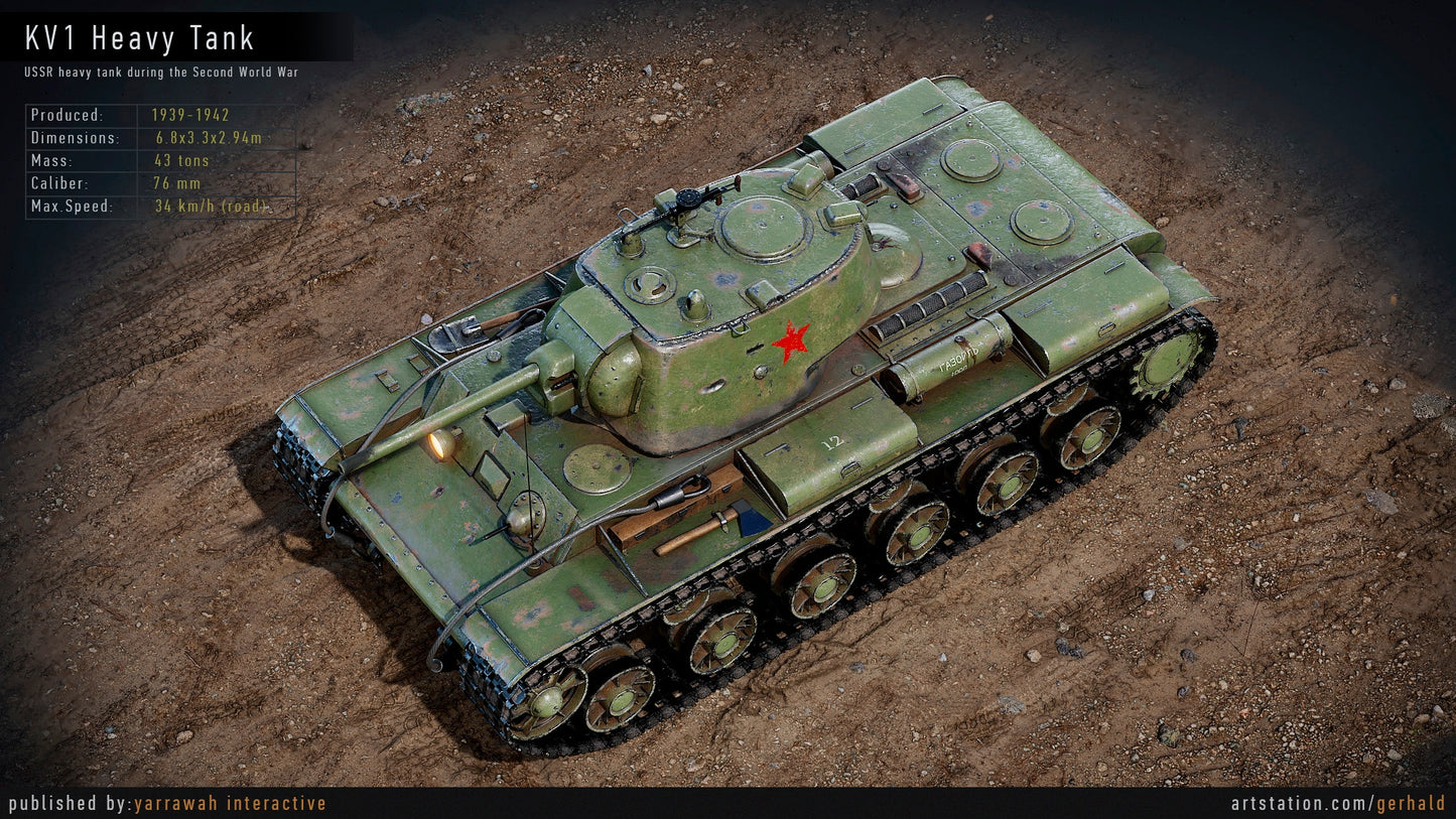 WW2 Tank - KV1 - Advanced Tank Blueprint