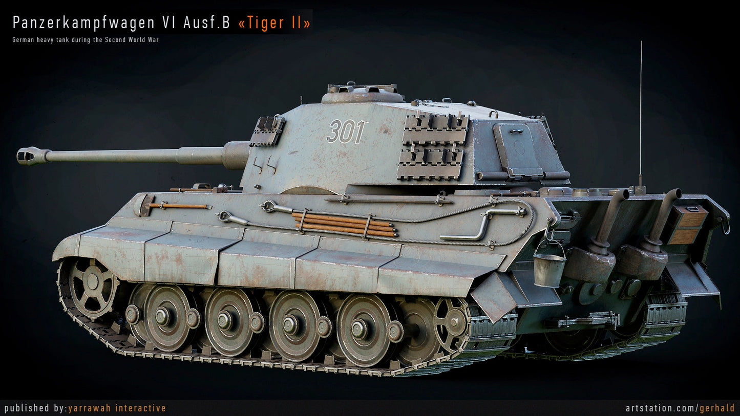WW2 Tank - Tiger 2 - Advanced Tank Blueprint