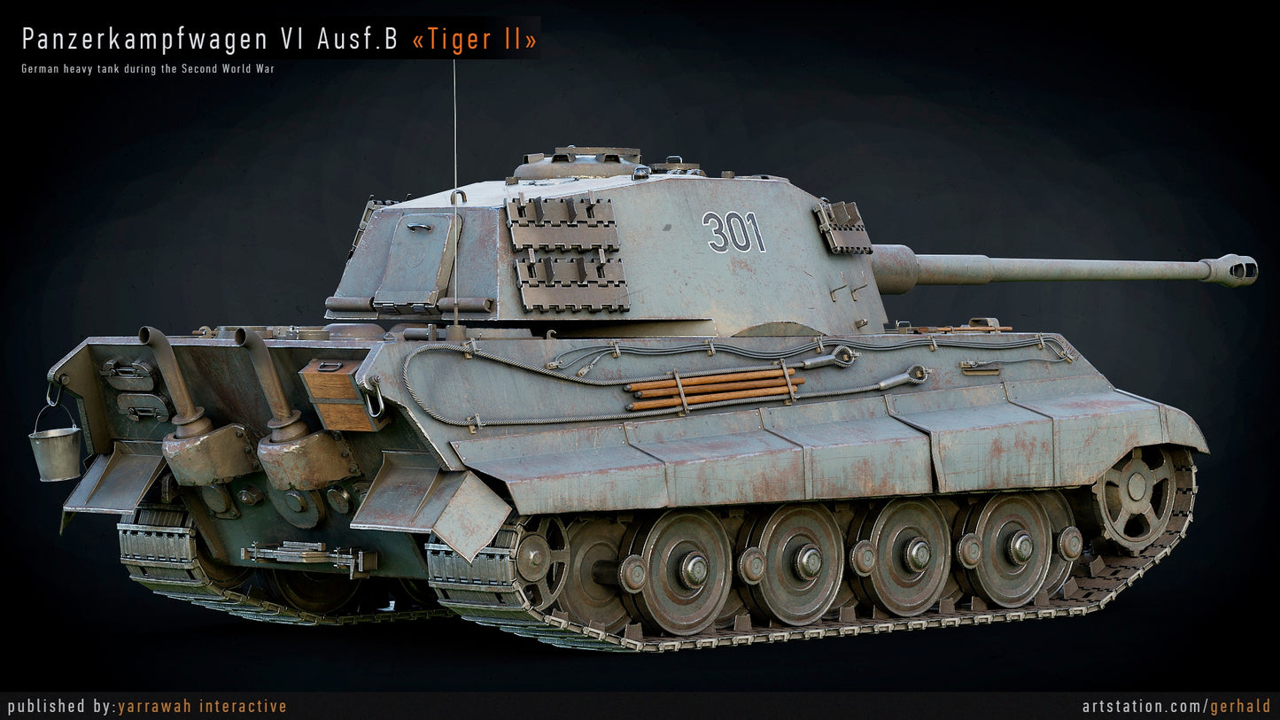 WW2 Tank - Tiger 2 - Advanced Tank Blueprint