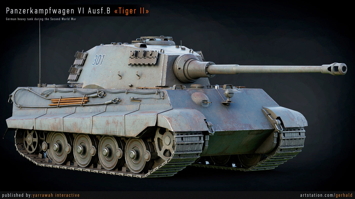 WW2 Tank - Tiger 2 - Advanced Tank Blueprint