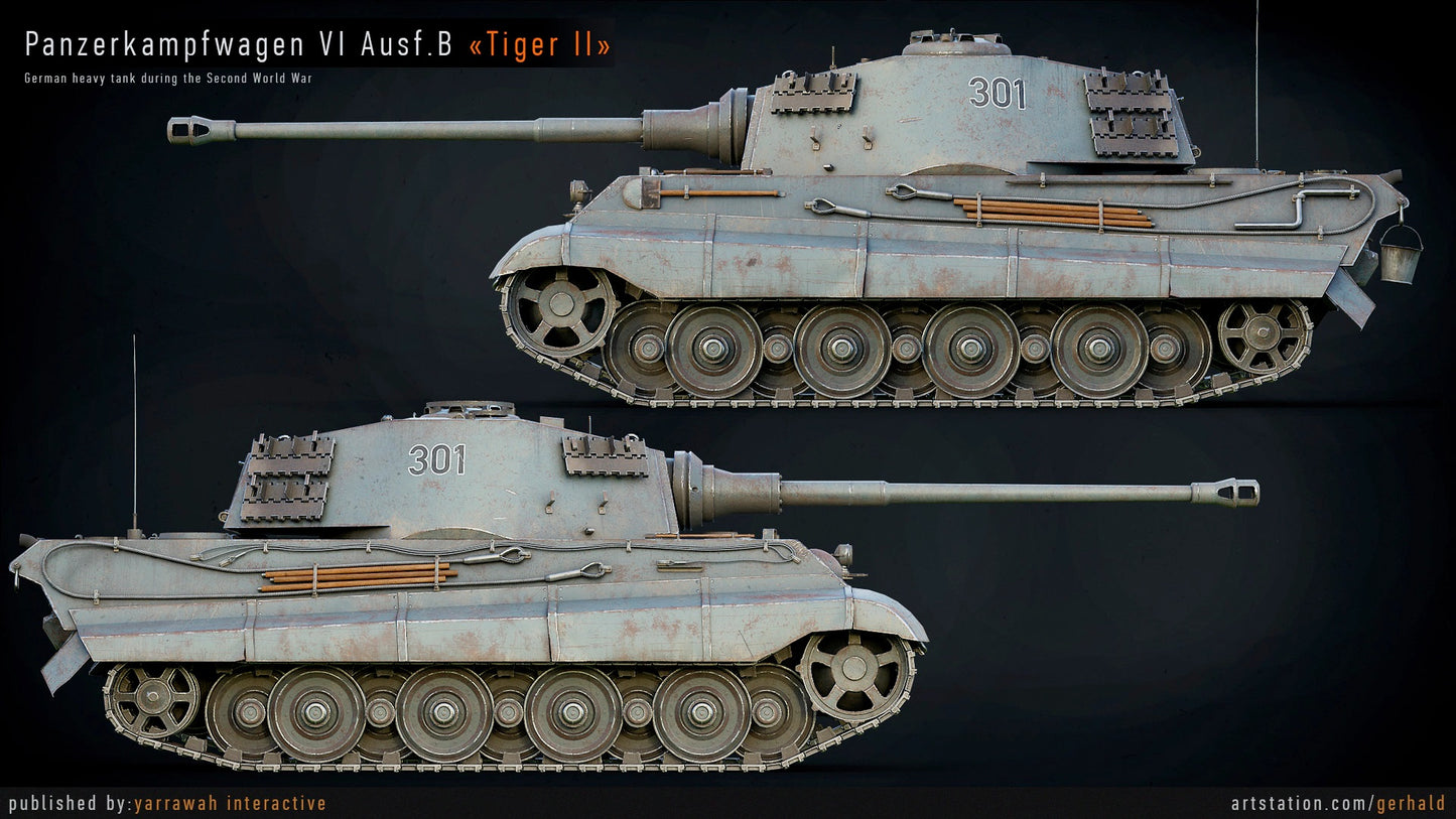 WW2 Tank - Tiger 2 - Advanced Tank Blueprint