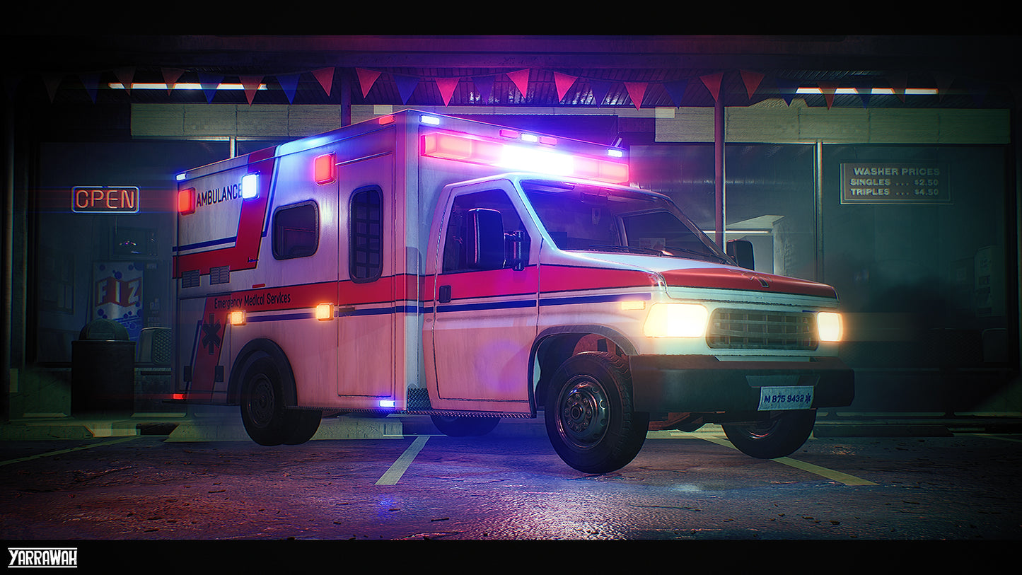 Vehicles - Ambulance - Premium - Drivable and Interactable