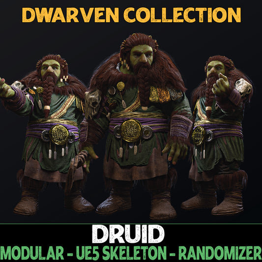 Druid - Male Dwarfs - Fantasy Dwarf Collection