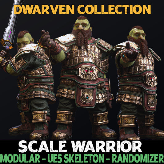 Scaled Warrior - Male Dwarfs - Fantasy Dwarf Collection