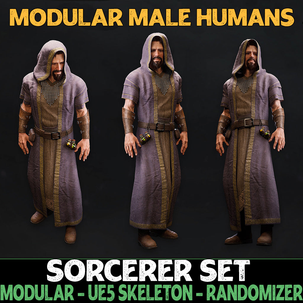 Modular Sorcerer - Male Humans - Fantasy Collection