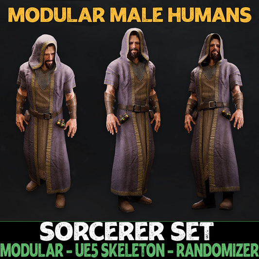 Modular Sorcerer - Male Humans - Fantasy Collection