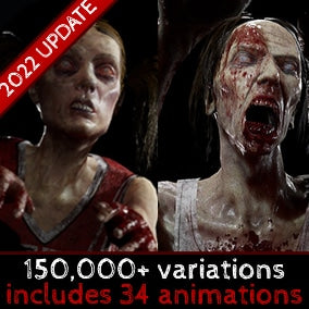 Zombie Collection - Starved Male/Female Twin-Pack